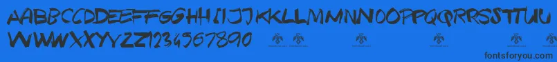TexasGrungeDemo Font – Black Fonts on Blue Background