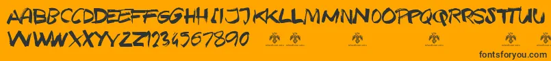 TexasGrungeDemo Font – Black Fonts on Orange Background