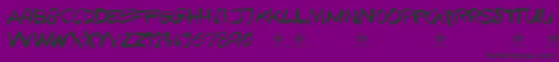 TexasGrungeDemo Font – Black Fonts on Purple Background