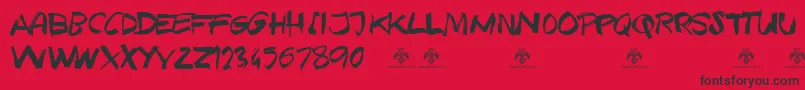 TexasGrungeDemo Font – Black Fonts on Red Background