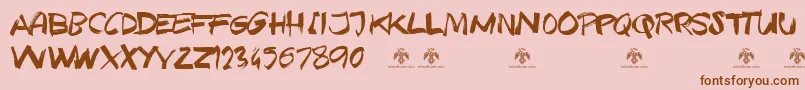 TexasGrungeDemo Font – Brown Fonts on Pink Background