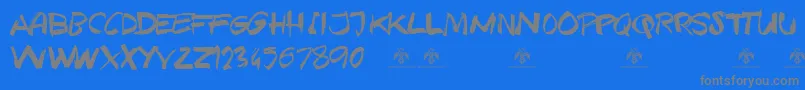 TexasGrungeDemo Font – Gray Fonts on Blue Background