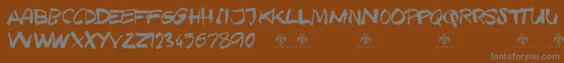 TexasGrungeDemo Font – Gray Fonts on Brown Background