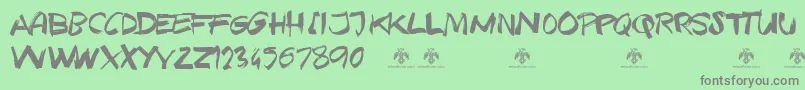 TexasGrungeDemo Font – Gray Fonts on Green Background