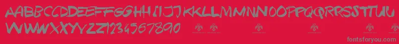 TexasGrungeDemo Font – Gray Fonts on Red Background
