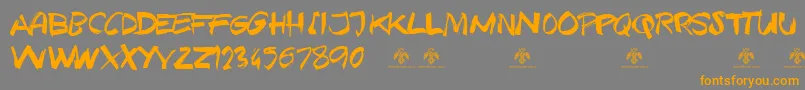 TexasGrungeDemo Font – Orange Fonts on Gray Background