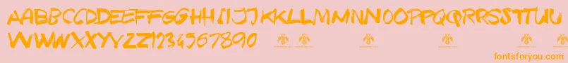 TexasGrungeDemo Font – Orange Fonts on Pink Background