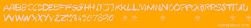 TexasGrungeDemo Font – Pink Fonts on Orange Background