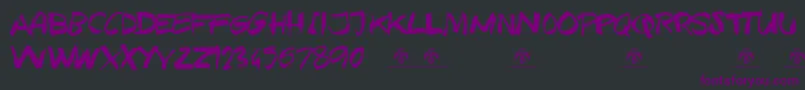 TexasGrungeDemo Font – Purple Fonts on Black Background
