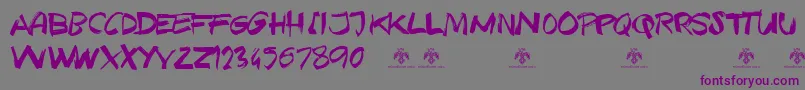 TexasGrungeDemo Font – Purple Fonts on Gray Background