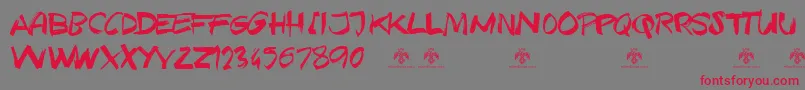 TexasGrungeDemo Font – Red Fonts on Gray Background