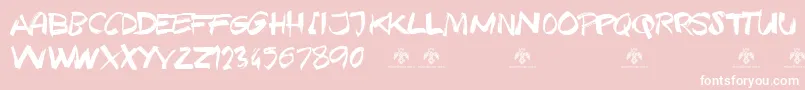 TexasGrungeDemo Font – White Fonts on Pink Background