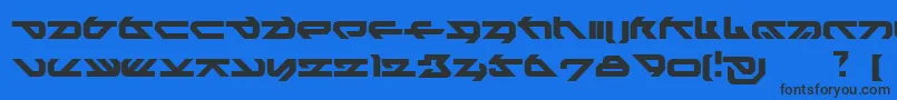 Fonte HeikoNormal – fontes pretas em um fundo azul