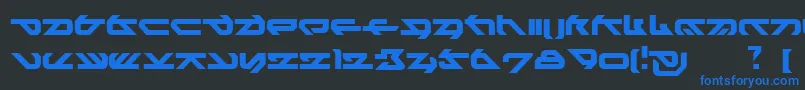 HeikoNormal Font – Blue Fonts on Black Background