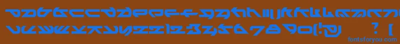 フォントHeikoNormal – 茶色の背景に青い文字