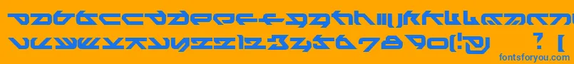 HeikoNormal Font – Blue Fonts on Orange Background