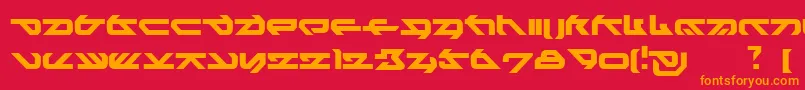 フォントHeikoNormal – 赤い背景にオレンジの文字