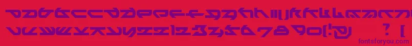 Czcionka HeikoNormal – fioletowe czcionki na czerwonym tle
