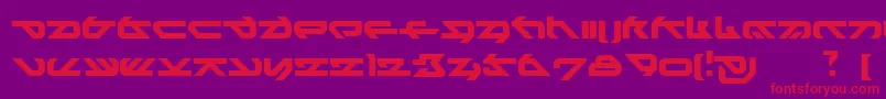 HeikoNormal-Schriftart – Rote Schriften auf violettem Hintergrund