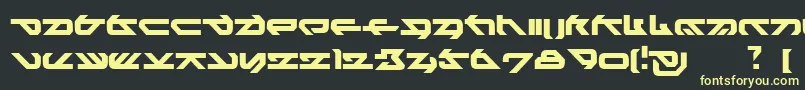 フォントHeikoNormal – 黒い背景に黄色の文字