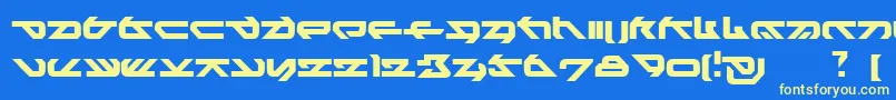 HeikoNormal Font – Yellow Fonts on Blue Background