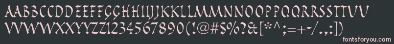 PompeijanaLtRoman Font – Pink Fonts on Black Background