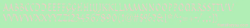 PompeijanaLtRoman Font – Pink Fonts on Green Background