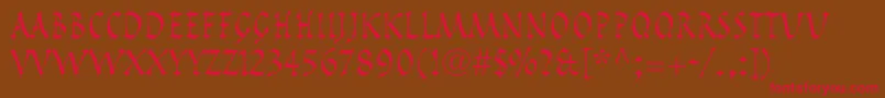 PompeijanaLtRoman Font – Red Fonts on Brown Background