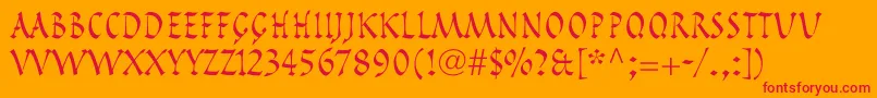 PompeijanaLtRoman Font – Red Fonts on Orange Background