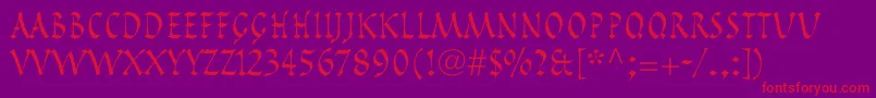 PompeijanaLtRoman Font – Red Fonts on Purple Background