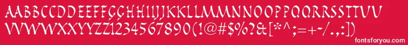 PompeijanaLtRoman Font – White Fonts on Red Background