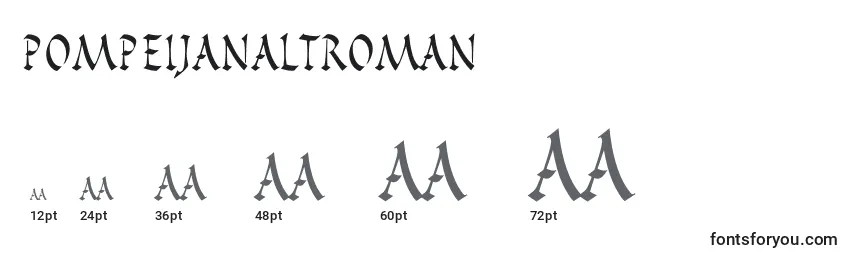 Größen der Schriftart PompeijanaLtRoman