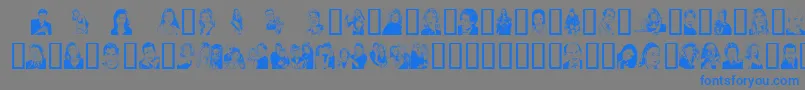 Sunnydal Font – Blue Fonts on Gray Background