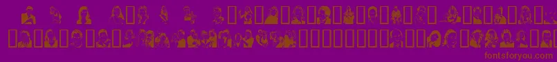 Sunnydal Font – Brown Fonts on Purple Background