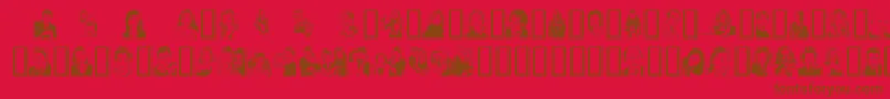 Sunnydal Font – Brown Fonts on Red Background