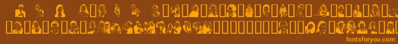 Sunnydal Font – Orange Fonts on Brown Background