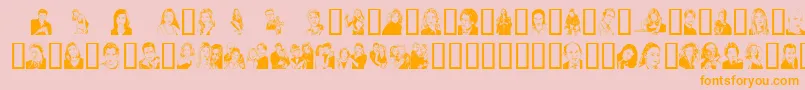Sunnydal Font – Orange Fonts on Pink Background