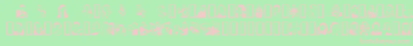 Sunnydal Font – Pink Fonts on Green Background