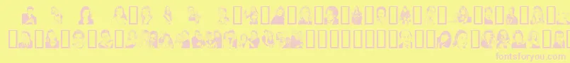 Sunnydal Font – Pink Fonts on Yellow Background