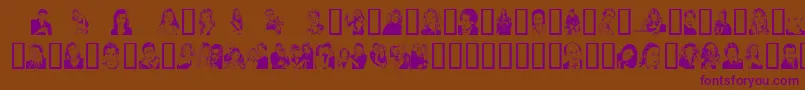 Sunnydal Font – Purple Fonts on Brown Background