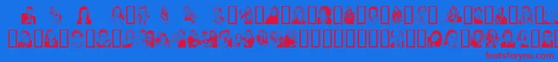 Sunnydal Font – Red Fonts on Blue Background