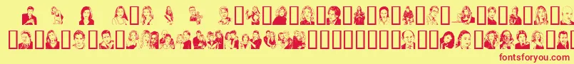 Sunnydal Font – Red Fonts on Yellow Background