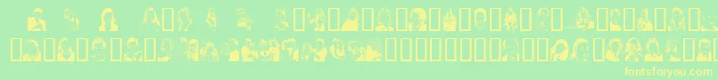 Sunnydal Font – Yellow Fonts on Green Background