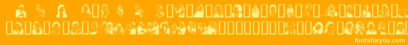 Sunnydal Font – Yellow Fonts on Orange Background