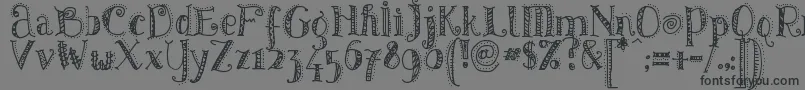 Шрифт Pattd – чёрные шрифты на сером фоне