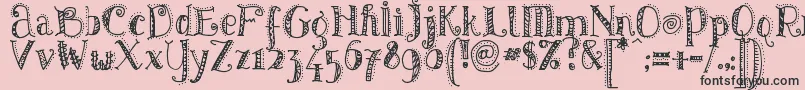 Pattd Font – Black Fonts on Pink Background
