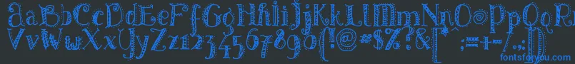 Шрифт Pattd – синие шрифты на чёрном фоне
