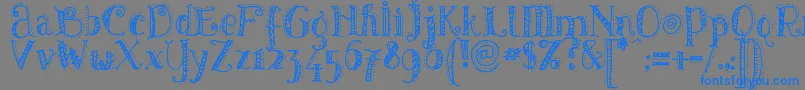 Pattd Font – Blue Fonts on Gray Background