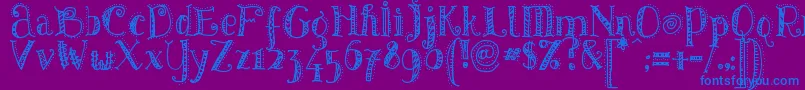 Pattd Font – Blue Fonts on Purple Background