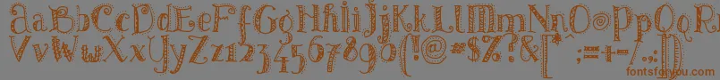 Шрифт Pattd – коричневые шрифты на сером фоне